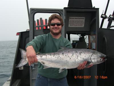Brad Davis with a Nice King Salmon